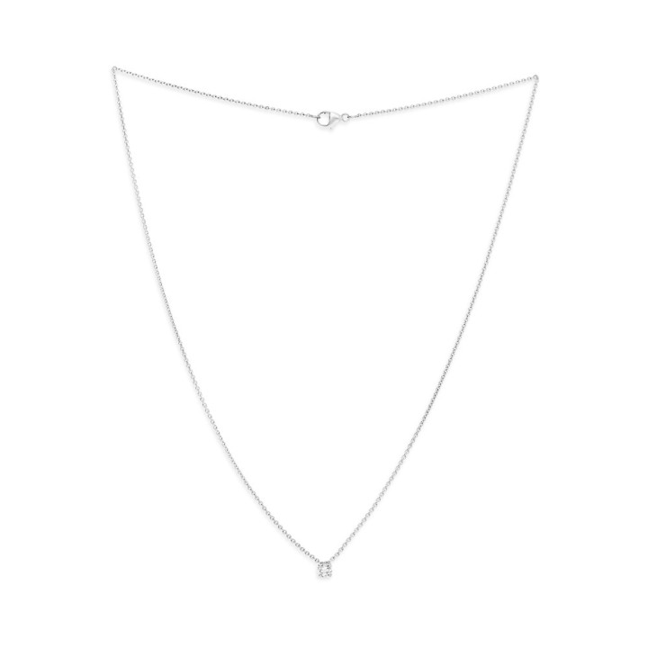 Zoe - Collier or blanc et diamant 0.40ct