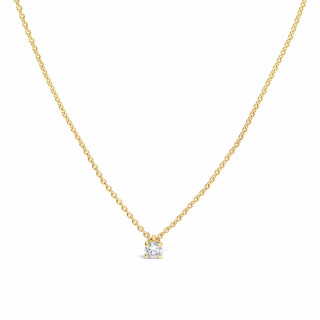 Zoe - Collier or jaune et diamant 0.10ct
