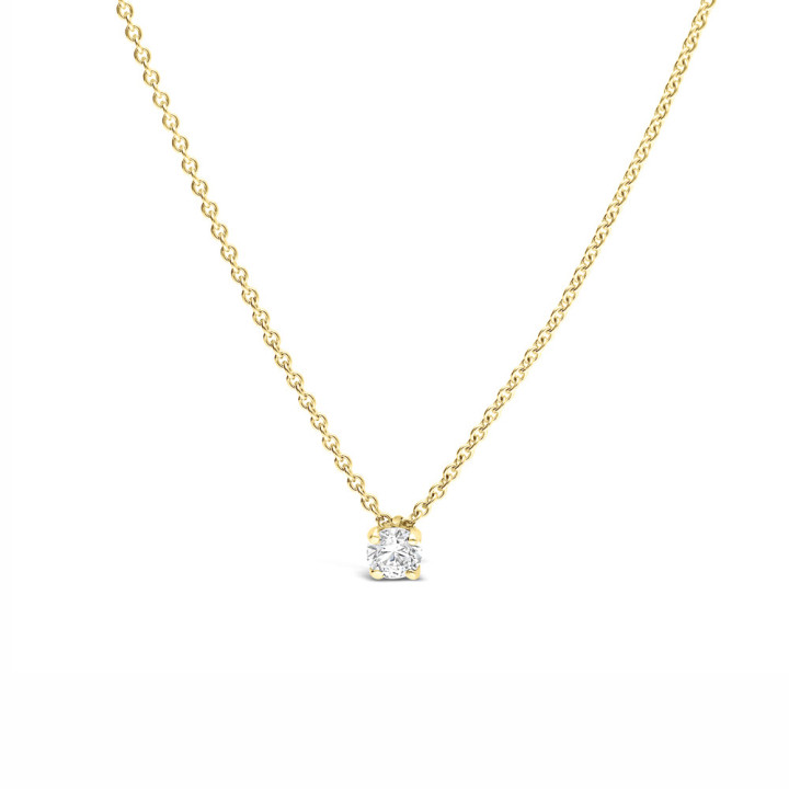 Zoe - Collier or jaune et diamant 0.40ct