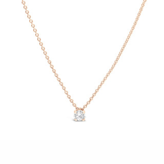 Zoe - Collier or rose et diamant 0.30ct