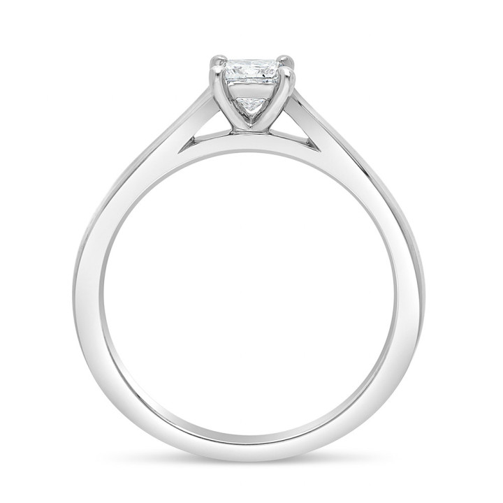 Zoe - Solitaire or blanc et diamant 0.20ct