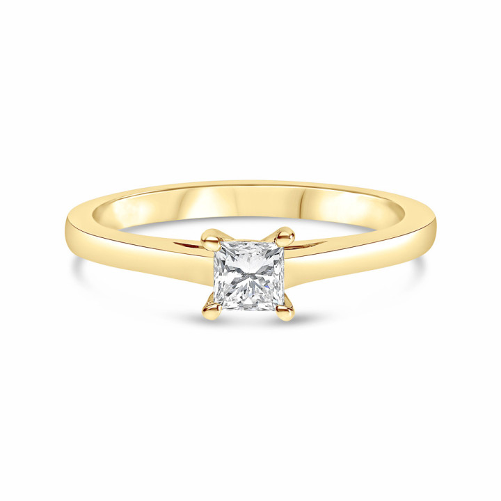 Zoe - Solitaire or jaune et diamant 0.30ct