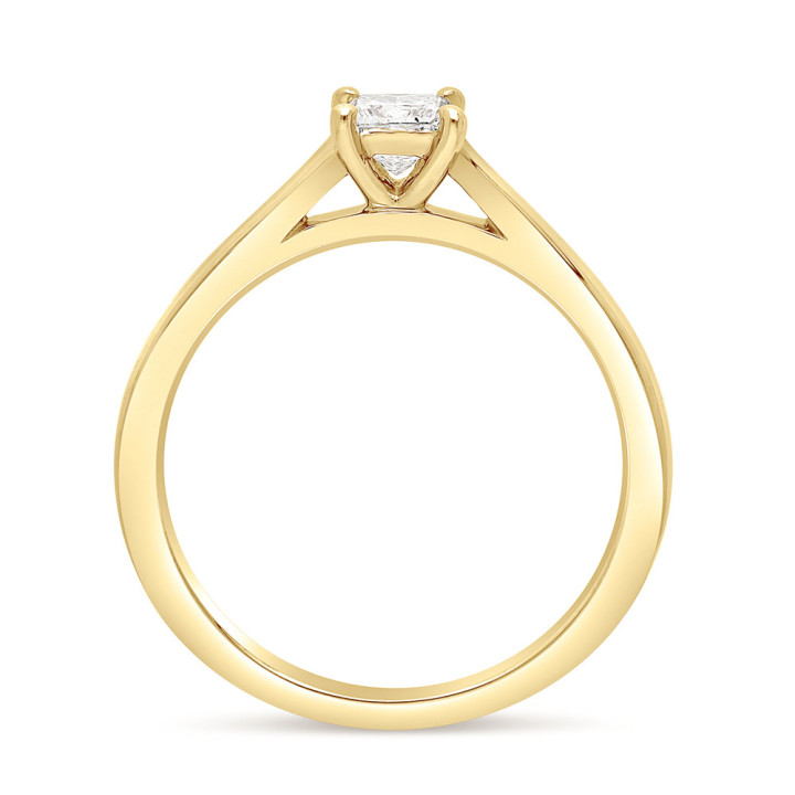 Zoe - Solitaire or jaune et diamant 0.50ct