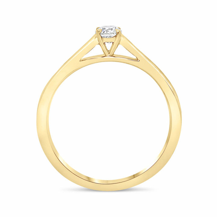 Zoe - Solitaire or jaune et diamant 0.10ct