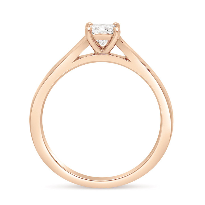 Zoe - Solitaire or rose et diamant 0.50ct
