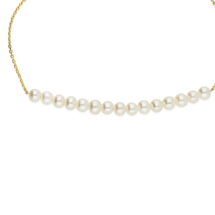 Clara - Bracelet or jaune et perle de culture