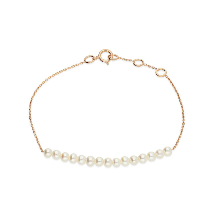 Clara - Bracelet or rose et perle de culture