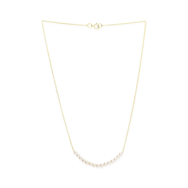 Clara - Collier or jaune et perle de culture