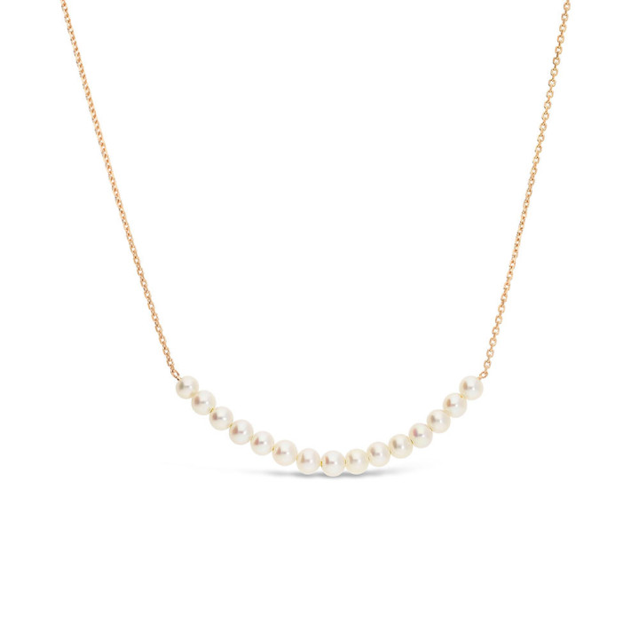 Clara - Collier or rose et perle de culture