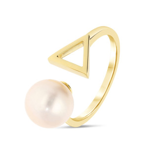 Cleopatre - Bague or jaune et perle de culture