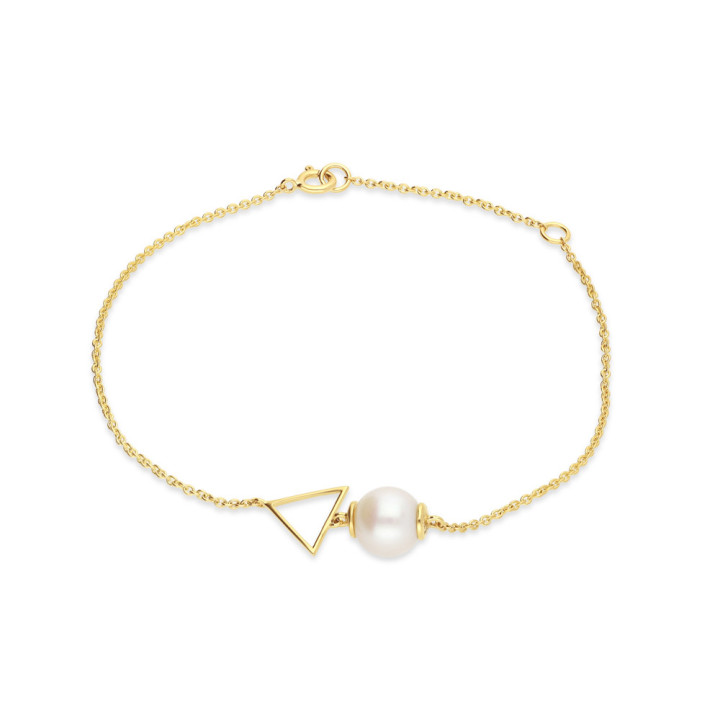 Cleopatre - Bracelet or jaune et perle de culture