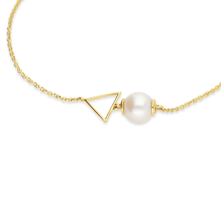 Cleopatre - Bracelet or jaune et perle de culture