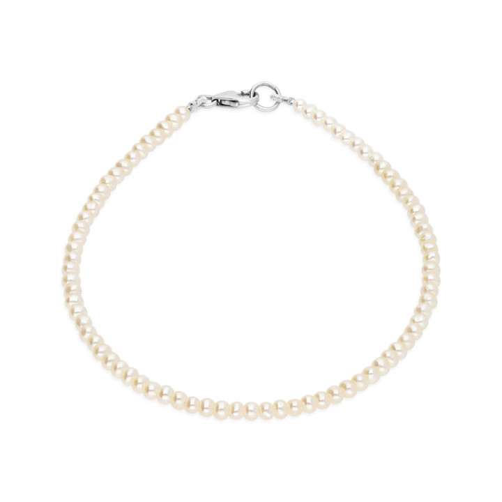 Valeria - Bracelet or blanc et perle de culture