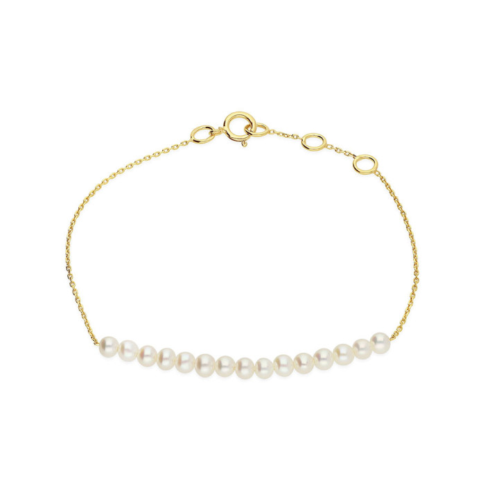 Clara - Bracelet or jaune et perle de culture