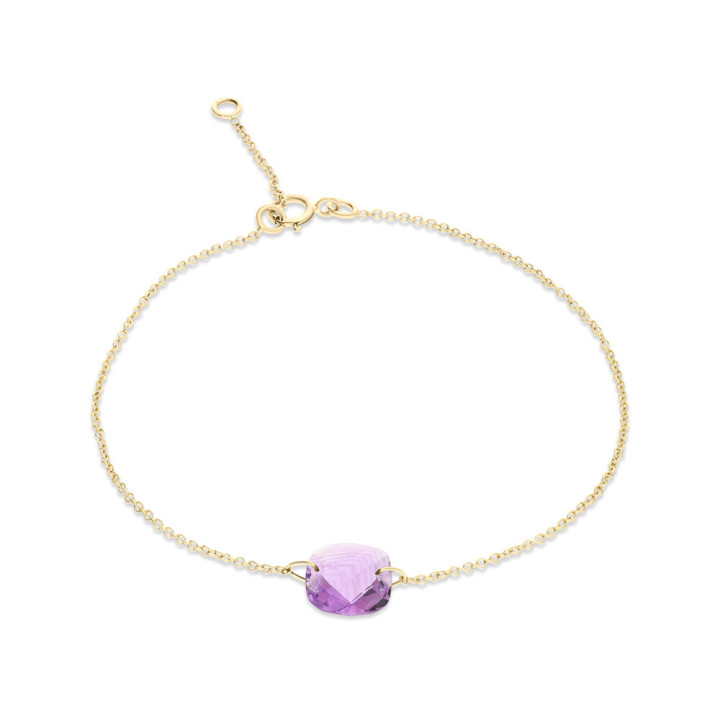 Iris - Bracelet or jaune et améthyste 1.80ct
