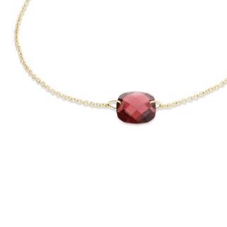 Iris - Bracelet or jaune et grenat 1.80ct