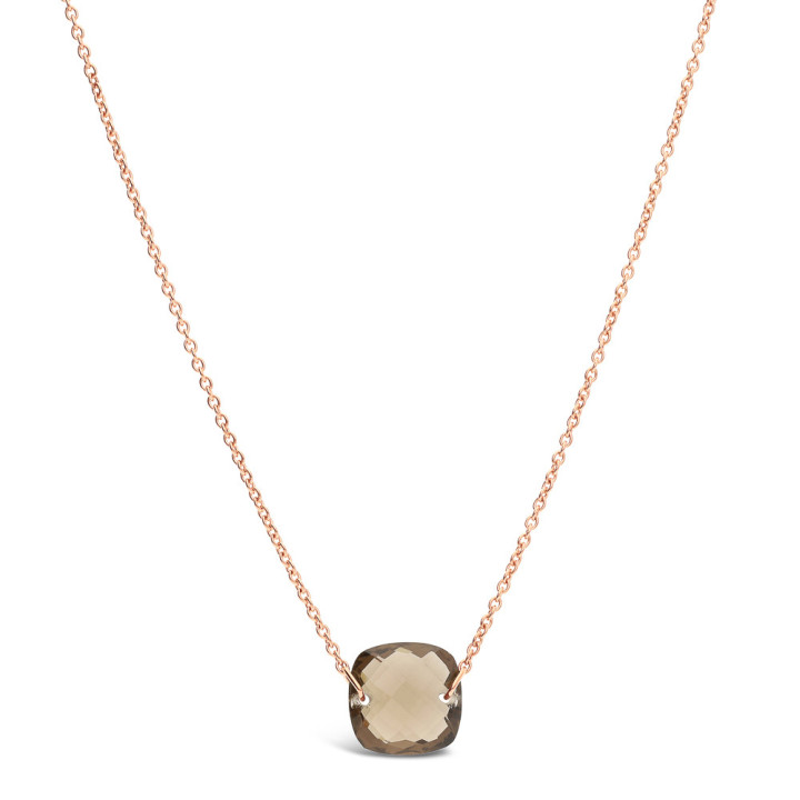 Iris - Collier or rose et quartz 3.50ct