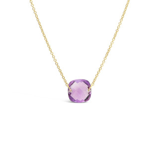 Iris - Collier or jaune et améthyste 3.50ct