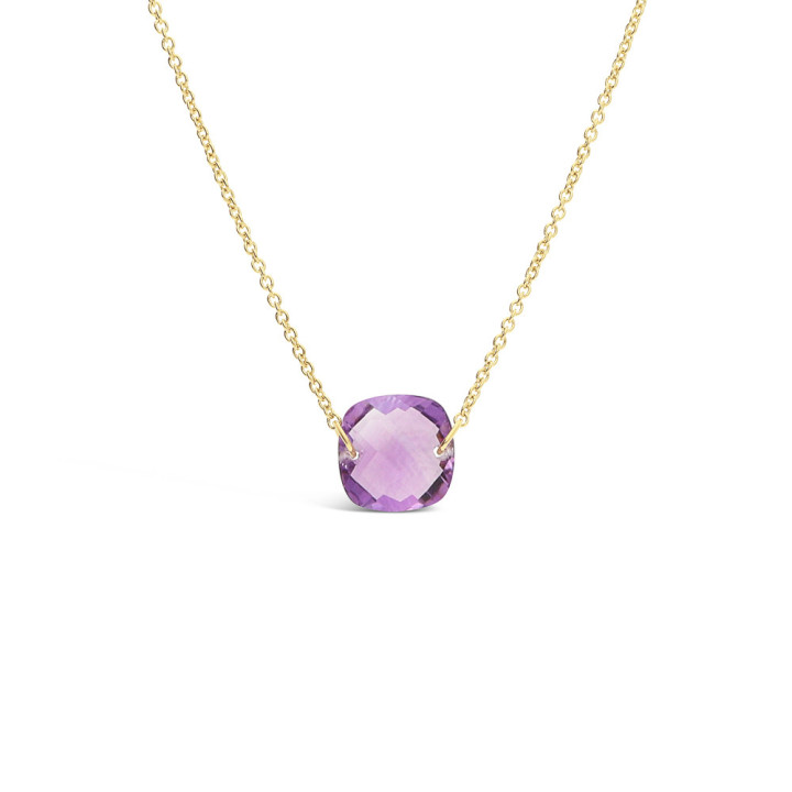 Iris - Collier or jaune et améthyste 3.50ct