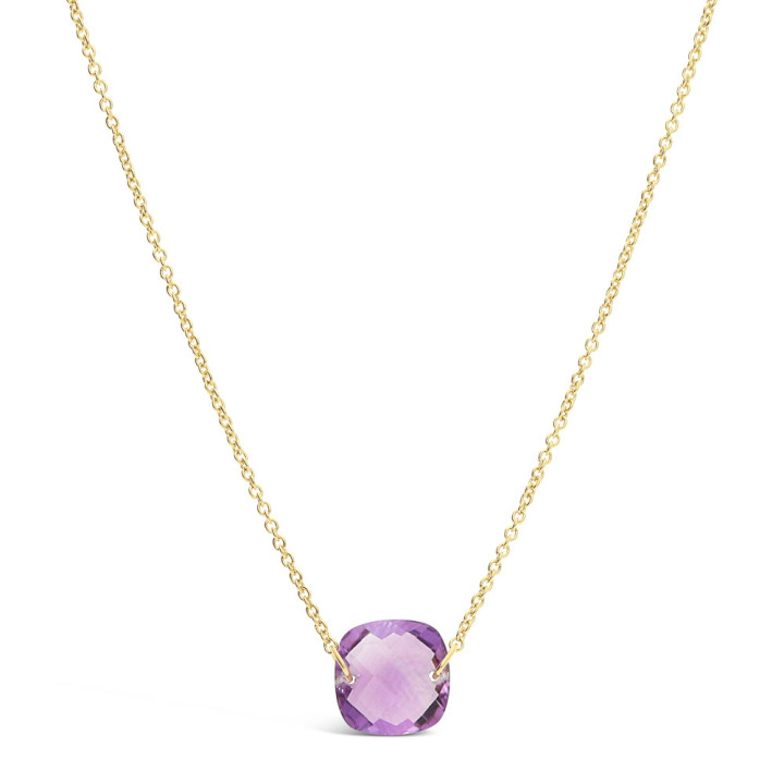 Iris - Collier or jaune et améthyste 3.50ct