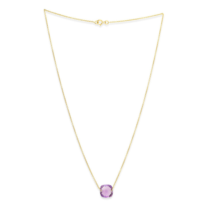 Iris - Collier or jaune et améthyste 3.50ct