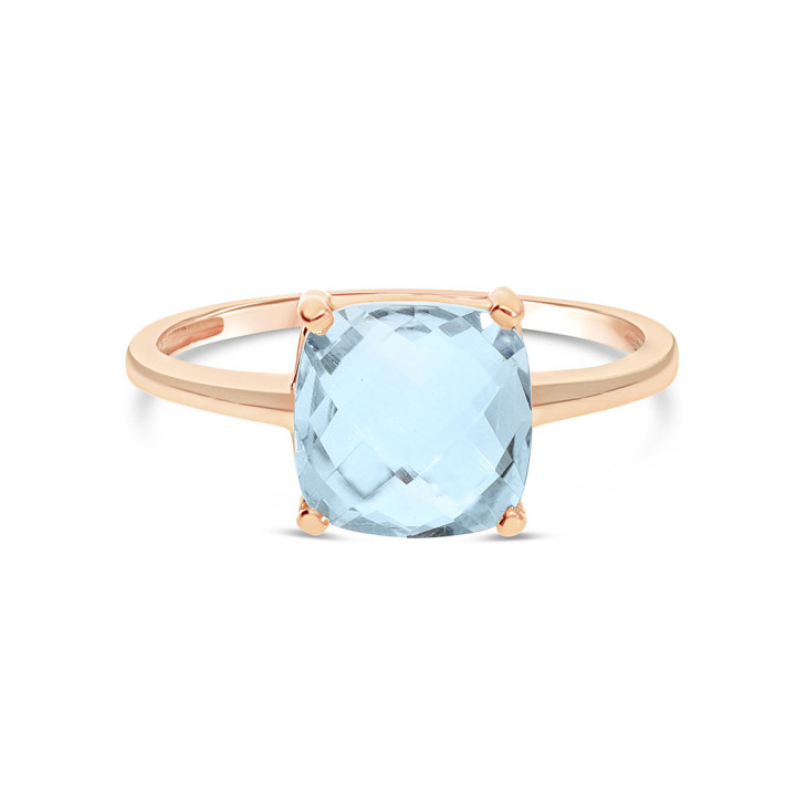 Iris - Bague or rose et aigue-marine 1.80ct