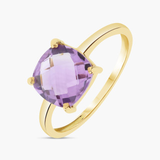 Iris - Bague or jaune et améthyste 1.80ct
