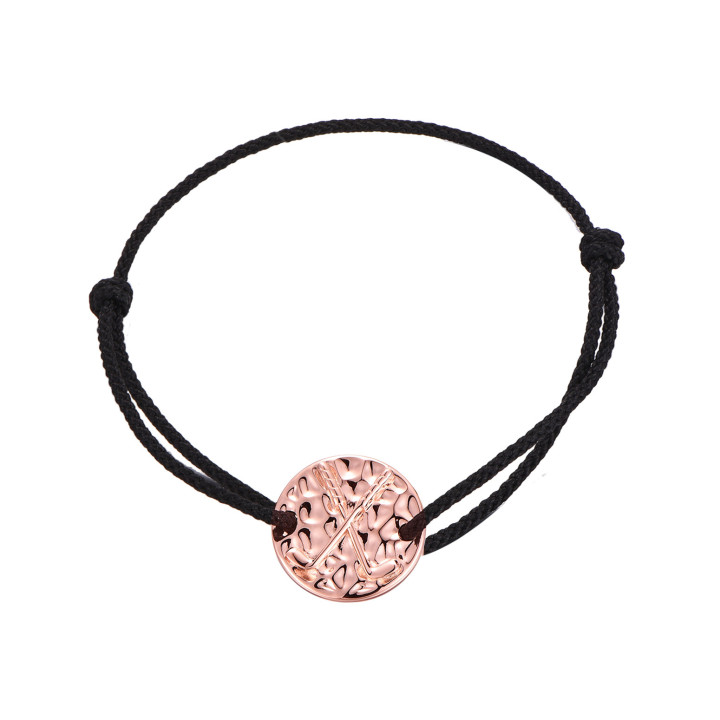 Médaillon club golf - Bracelet argent, finition rosé