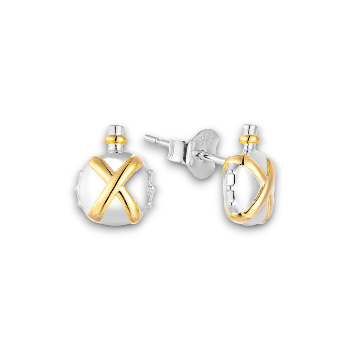 Potion magique - Boucles d'oreilles argent, finition doré