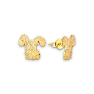 Idéfix - Boucles d'oreilles argent, finition doré