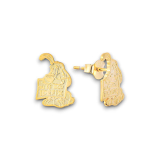 Idéfix - Boucles d'oreilles argent, finition doré