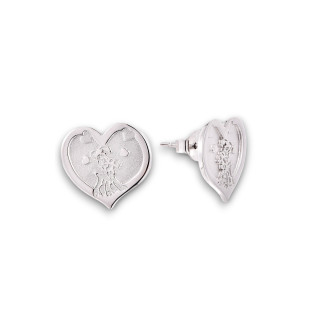 Idéfix - Boucles d'oreilles argent, finition rhodié