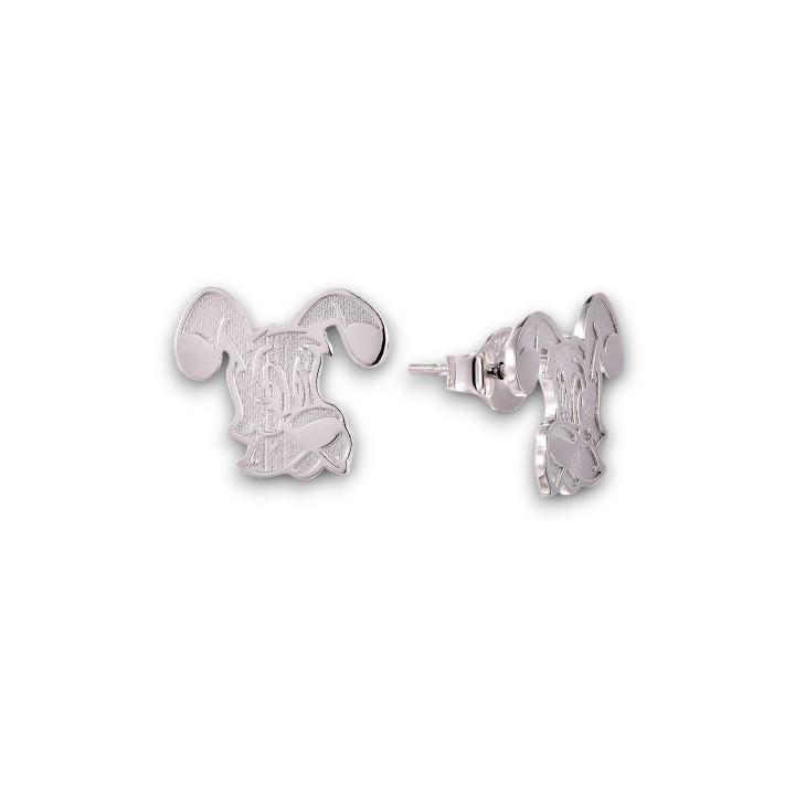 Idéfix - Boucles d'oreilles argent, finition rhodié