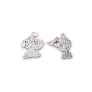 Idéfix - Boucles d'oreilles argent, finition rhodié