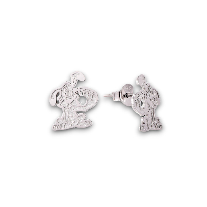 Idéfix - Boucles d'oreilles argent, finition rhodié