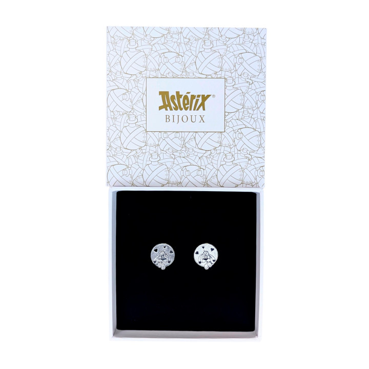 Idéfix - Boucles d'oreilles argent, finition rhodié
