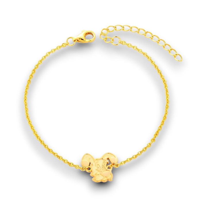 Idéfix - Bracelet argent, finition doré