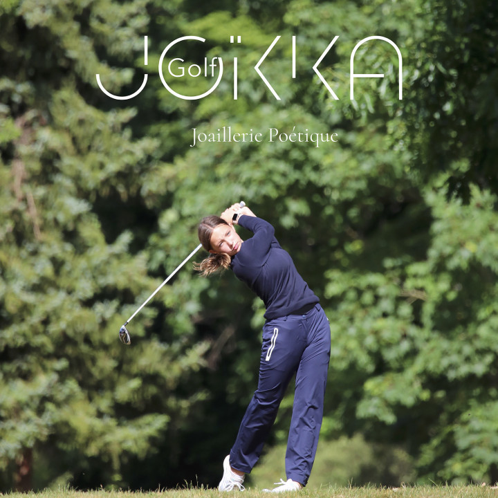 Médaillon club golf - Collier argent, finition doré