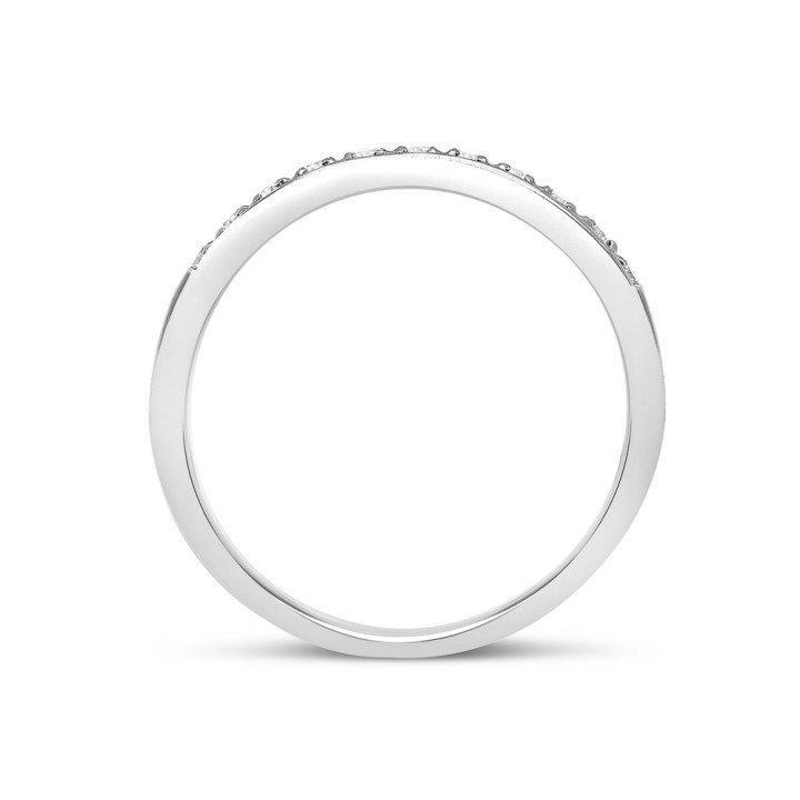 Jaoline - Alliance or blanc et diamant 0.20ct