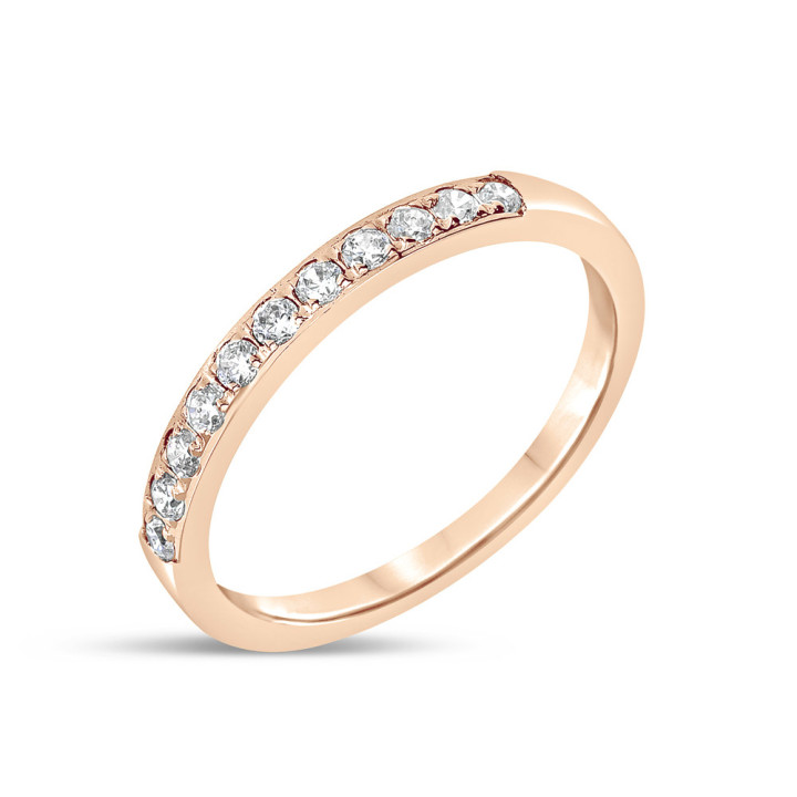 Jaoline - Alliance or rose et diamant 0.20ct