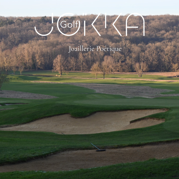 Médaillon club golf - Bracelet argent et topaze, finition rhodié