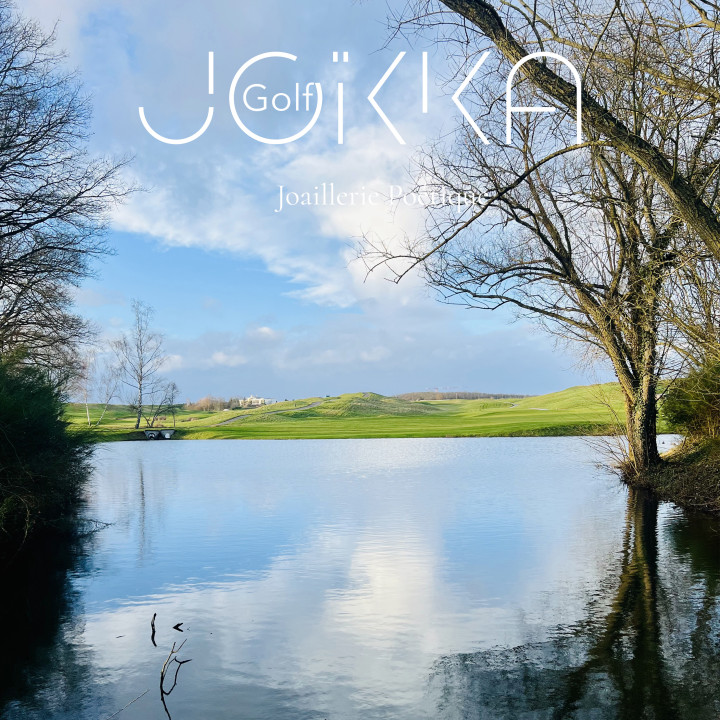 Médaillon club golf - Bracelet argent et topaze, finition rhodié