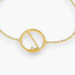 Club golf - Bracelet argent et topazes, finition doré