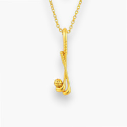 Club golf - Collier argent, finition doré