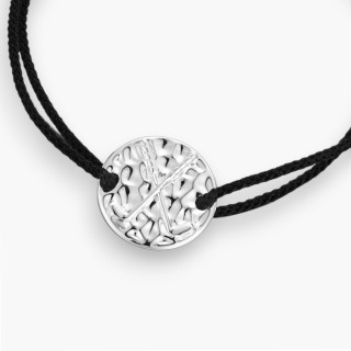 Médaillon club golf - Bracelet argent et topaze, finition rhodié