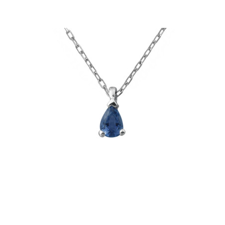 Athalie - Collier or blanc saphir