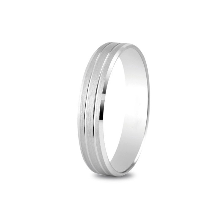 Liliane - Alliance or blanc 4mm