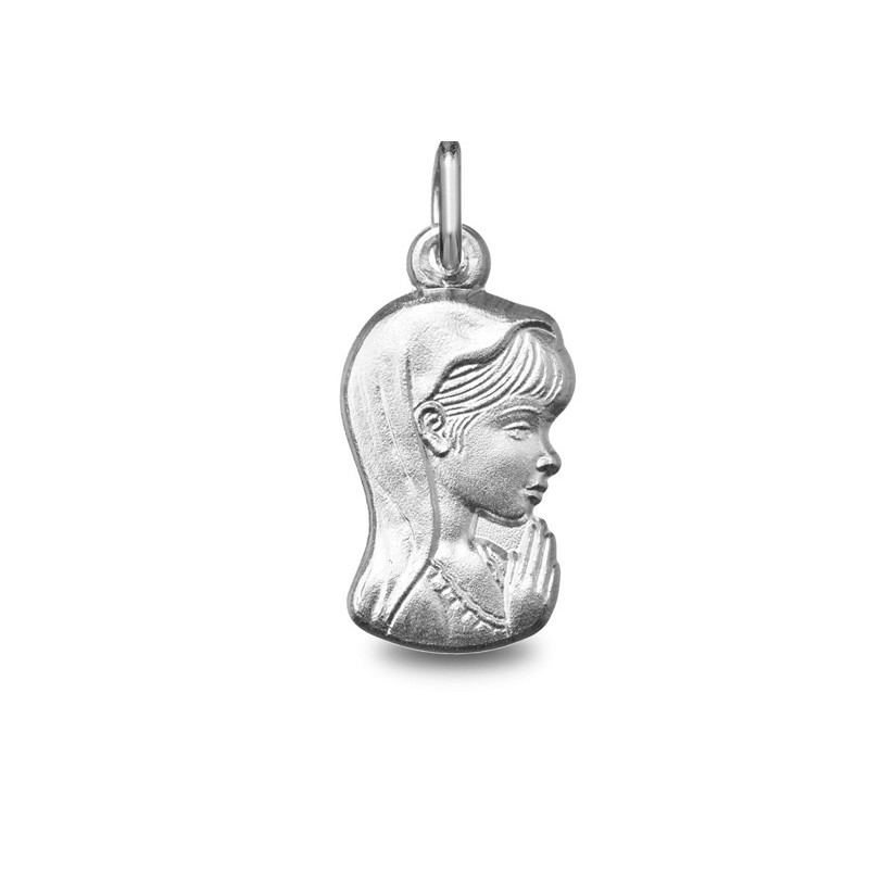Vierge jeune - Médaille baptême or | Carat et Moi
