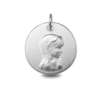 Vierge jeune - Médaille baptême or | Carat et Moi