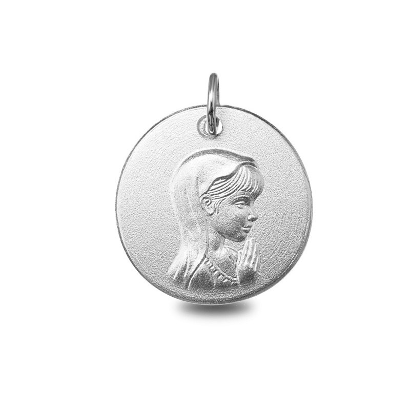 Vierge jeune - Médaille baptême or | Carat et Moi